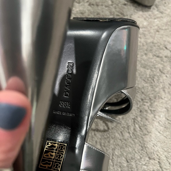 Silver Women's Platform Heels - Picture 2 of 5